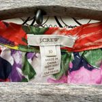 J.Crew  Silk Floral Garden Party Tie Neck Scarf Neck Sleeveless Blouse Size 10 Photo 2