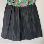 NWT Plenty by Tracy Reese Paillette Flutter Sequin Taffeta Mini Dress Size 8P Black Photo 3