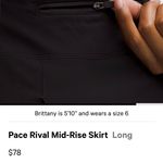 Lululemon Black Pace Rival Skirt Photo 6
