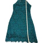 Anthropologie Hutch Lace Sheath Cocktail Dress Women’s Small Teal Halter Neck Blue Photo 5