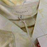 MELLODAY  Womens Yellow Tie Dye Pullover Tunic V Neck Hoodie Photo 3