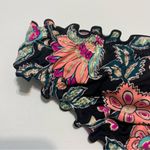 Shade & Shore Ruffle Cheeky Bikini Bottom Black Floral NWOT XS Photo 5