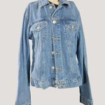Hudson Jean Jacket Light Blue Denim Large XL Button Closure Dual Chest Pockets Photo 7