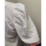 Boston Proper  White Cotton/Modal Shirt Womens Casual‎ Top One Shoulder Size M Photo 3