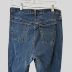 St John's Bay Size 18 Womens Distressed Hem Y2K Spandex Straight Boot Cut Denim Blue Photo 4