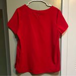 Faded Glory  Blouse Brilliant Red L Photo 4