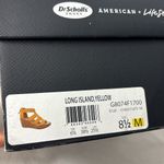 Dr Scholls Suede Wedge Sandal Sz 8.5 M Long Island Yellow Zip Back Photo 11