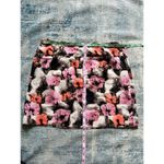 J Crew Pink Orange Watercolor Floral Mini Skirt Size 0 Photo 4