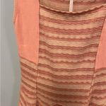 Free People ! Pink and tan/beige striped thick strap tank top size XS! Photo 2