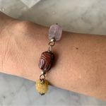 VTG Sterling Silver Carved Multi Gemstone Scarab Bracelet 8” Egyptian Revival Green Photo 7