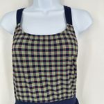 Jantzen Vintage 80s ‎ Women's Criss-Cross Back Swimshorts One Piece Blue Size 10 Photo 5