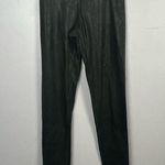 Aerie Offline by Soft Stretch Green Black Crackle Faux Leather Leggings Sz ML Photo 0