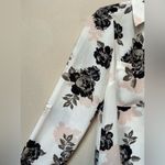 Candie's Women’s Floral Toe Sleeve Button Blouse Small Photo 4