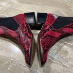 Silent D Leather Red Ankle Boots Size 36 Photo 2
