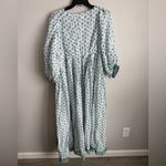 NWT Daughters of India Azure Kyra Maxi Dress White Blue Green Floral Womens L Size L Photo 5