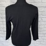 Rafaella vneck Longsleeve top w/beading black size M women Photo 8
