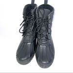 Sperry NEW Top Sider Gosling Quilted Duck Waterproof Black Lace Up Boots Size 6 Photo 3