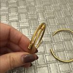 Gold Knot Cuff & Twisted Cable Cuff Bracelet Set Photo 4