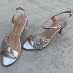 XYD Sliver Rhinestone Ankle Strap Sandals Shoes size 7 formal prom homecoming Silver Photo 0