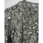 Catherines Womens Green White Button Up Top Sz 3X Boho Floral Comfort Photo 1