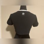 Adidas EUC Originals Black and White Eye Graphic Cropped Tee size medium Photo 2