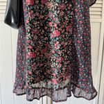 InTu Crotchet Neck Floral Flare Short Sleeve Dress Pink Photo 1