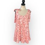 Buddy Love Kerr Mini Dress Women's Small Pink Flamingo Tie Shoulder Sleeveless Photo 1