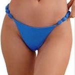 ViX Swimwear Athena Solid Bikini Bottoms in Blue, Size Large, $128 Blue Photo 0