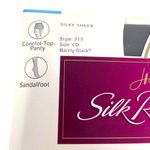 Hanes 90s  Vintage Black Silky Sheer Control Top Pantyhose Photo 3