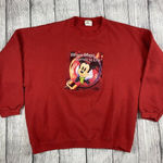 Disney Vintage  World Christmas Sweatshirt Mickey‎ Mouse size XL USA Made Photo 0