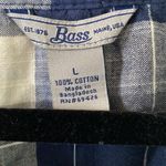 NWT Bass blue plaid blouse. Sleeveless, v Photo 1