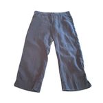 Old Navy  100% Linen Brown Cropped Pants Button Casual Lightweight Womens Size 10 Photo 0