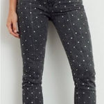 Pilcro Anthropologie  Jeans Womens 26 Black Denim High‎ Rise Slim Fit Rhinestone Photo 0