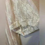 Pia Gladys Perey NWT Women’s Guipure Wedding Sheer Lace Robe Size 4 Photo 4