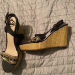 Fergalicious -  Black and Gold Sandals Photo 1
