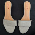 Revolve Women’s 37/US 6  LMS Silver Glitter Slip On Kitten Heel Mules Like-New Photo 1