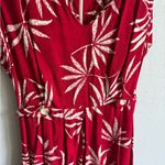 Jonathan Martin NWT  Red Cream Palm Leaf Jumpsuit Womens 9 Vintage Hawaiian Photo 4