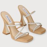 Steve Madden ππ Libbie Camel Nubuck Rhinestone High Heel Platform Sandals ~ 11 Photo 0