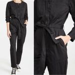 Alex Mill • Jo Belted Jumpsuit black twill utility boilersuit coverall tie waist Photo 5