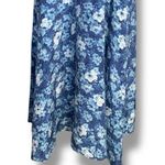 Vintage 90s Rampage Blue Granny Floral Sleeveless Midi Dress Flowy Romantic Size M Photo 2