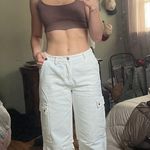 Princess Polly White Cargo Pants Photo 0