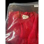 VTG Lana Lee Canada Red Crinkled Texture Cap Sleeve Baby Doll Tee M NWT Size M Photo 11