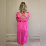 Gianni Bini  Hot Pink Open Back Maxi Dress - Size L Photo 2