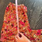 Fig and Flower Anthropology floral & reptile print top with lace accents large Orange Photo 8