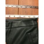 ZARA  Green Faux Leather Leggings High Rise Ankle Zippers Photo 8