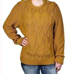 Goodfellow & Co . Cable Knit Sweater Goldenrod Size XLarge Photo 2