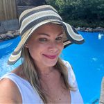 Wide Brim Sun Hat Packable Outdoors Hiking Beach Vacation Straw Metallic Striped Black Photo 2