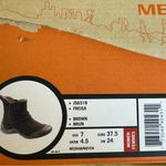 Merrell  Freisa J56318 Brown Suede Leather Slouch Side Zip Ankle Boot Size 7 Photo 8