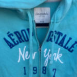 Aeropostale Y2K  Teal Full-Zip Hoodie M Photo 1