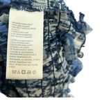 Free People Hello There Top Blouse Smocked Flare Sleeve Mesh Floral Blue Large Photo 10